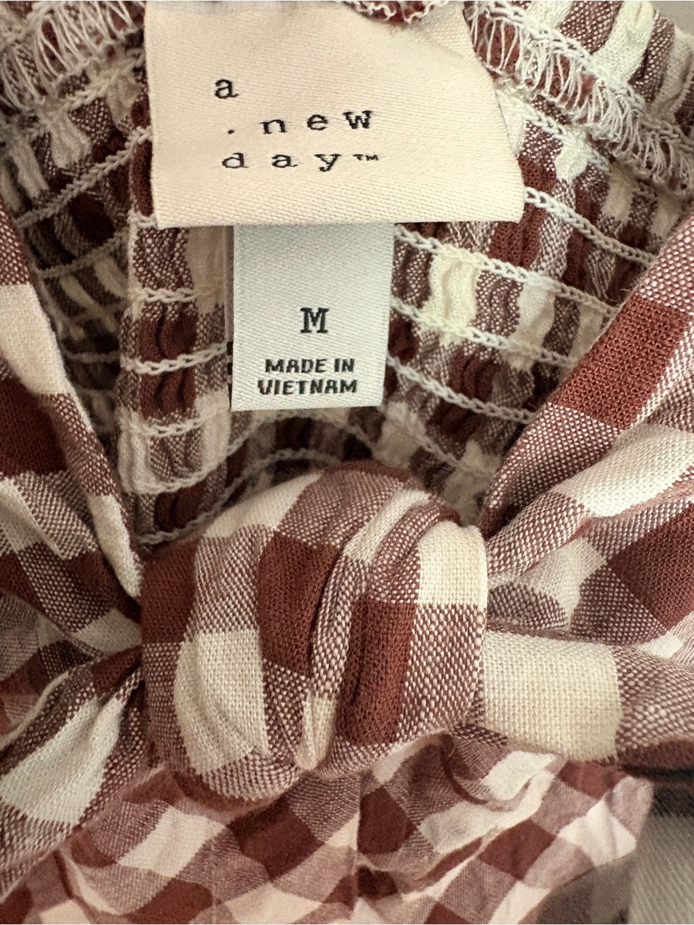 A New Day - Women’s Brown Gingham Cotton Maxi Dress 💕 - Picture 6 of 6